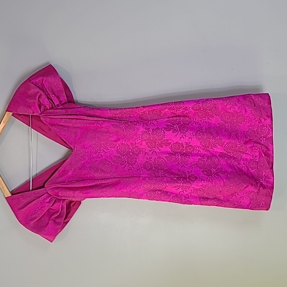 Gunne Sax by Jessica Mclintock 90s Dress Pink Bow Back - Picture 1 of 10